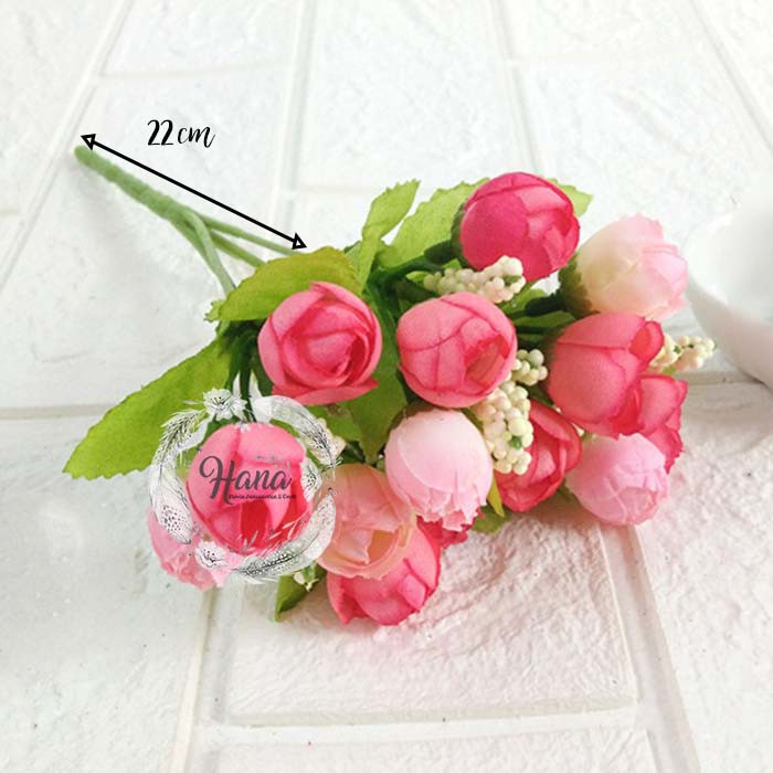 Bunga plastik mawar mini kuncup / Mini rose buds artificial flower-3