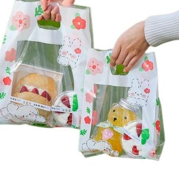 

Trend - Paper Bag Polos Bunny ISI 10 PC Bening Transparan Kantong Tas Kado Goodie Bag Plastik ,,