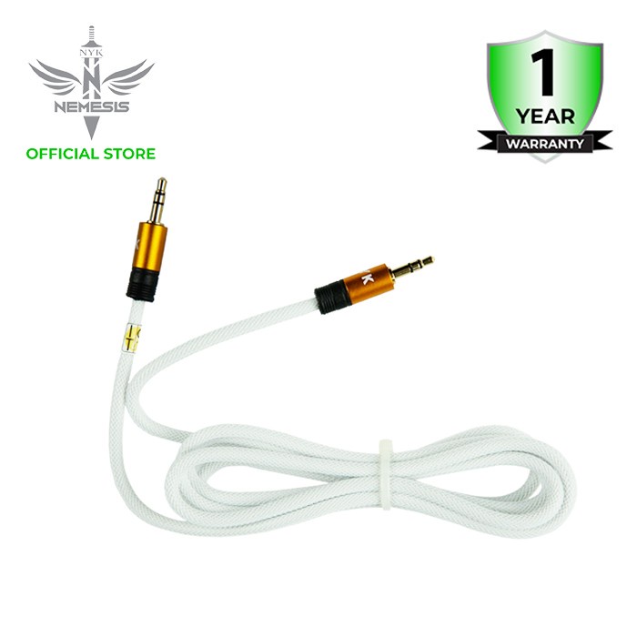 Kabel Aux Audio NYK 3.5mm To 3.5mm Stereo GOLD 1.5M