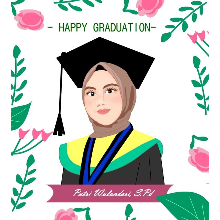 Jual Illustrasi Custom Ilustrasi Doodle Illustrasi Karikatur Custom Kado Wisuda Kado