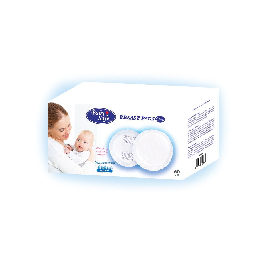 Baby Safe Breast Pads Slim Isi 60 Pcs BPS60