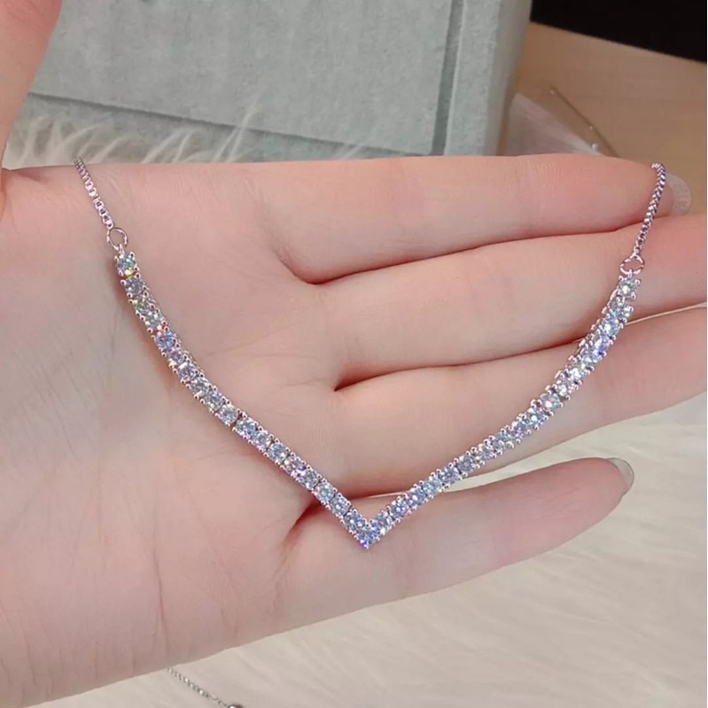 Kalung Titanium Aurel Replika Berlian Anti Karat Replika Berlian