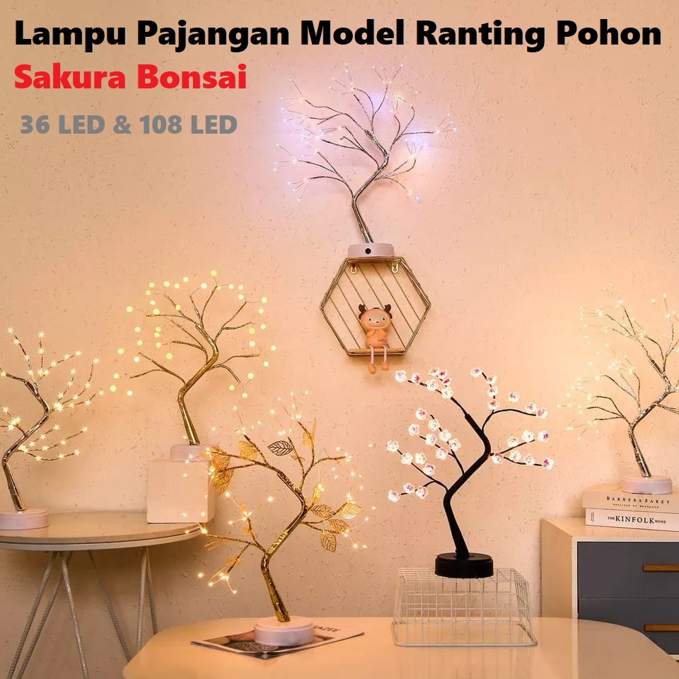 Jual Lampu Meja LED Model Pohon Unik Tree Lamp Ranting Bonsai Dekorasi ...
