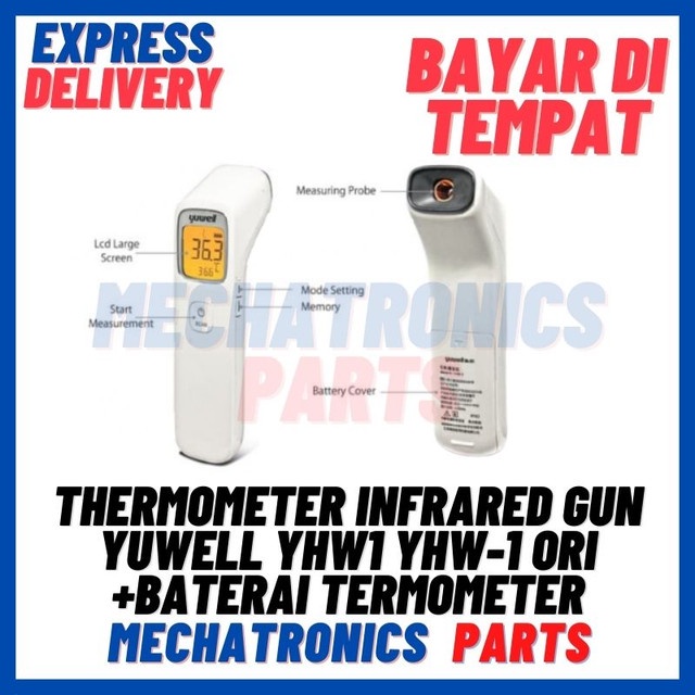 [HDE-9002] THERMOMETER INFRARED GUN YUWELL YHW1 YHW-1 ORI +BATERAI TERMOMETER