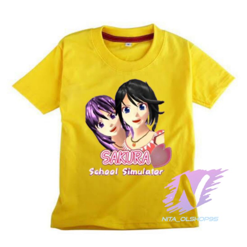 kaos sakura school simulator Megan dan Alice kaos anak