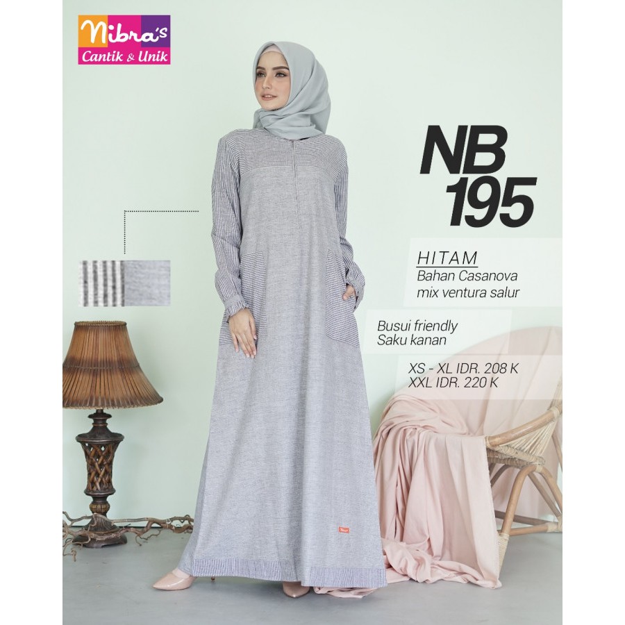  Baju  Gamis  Dewasa  Nibras NB 195 Shopee  Indonesia