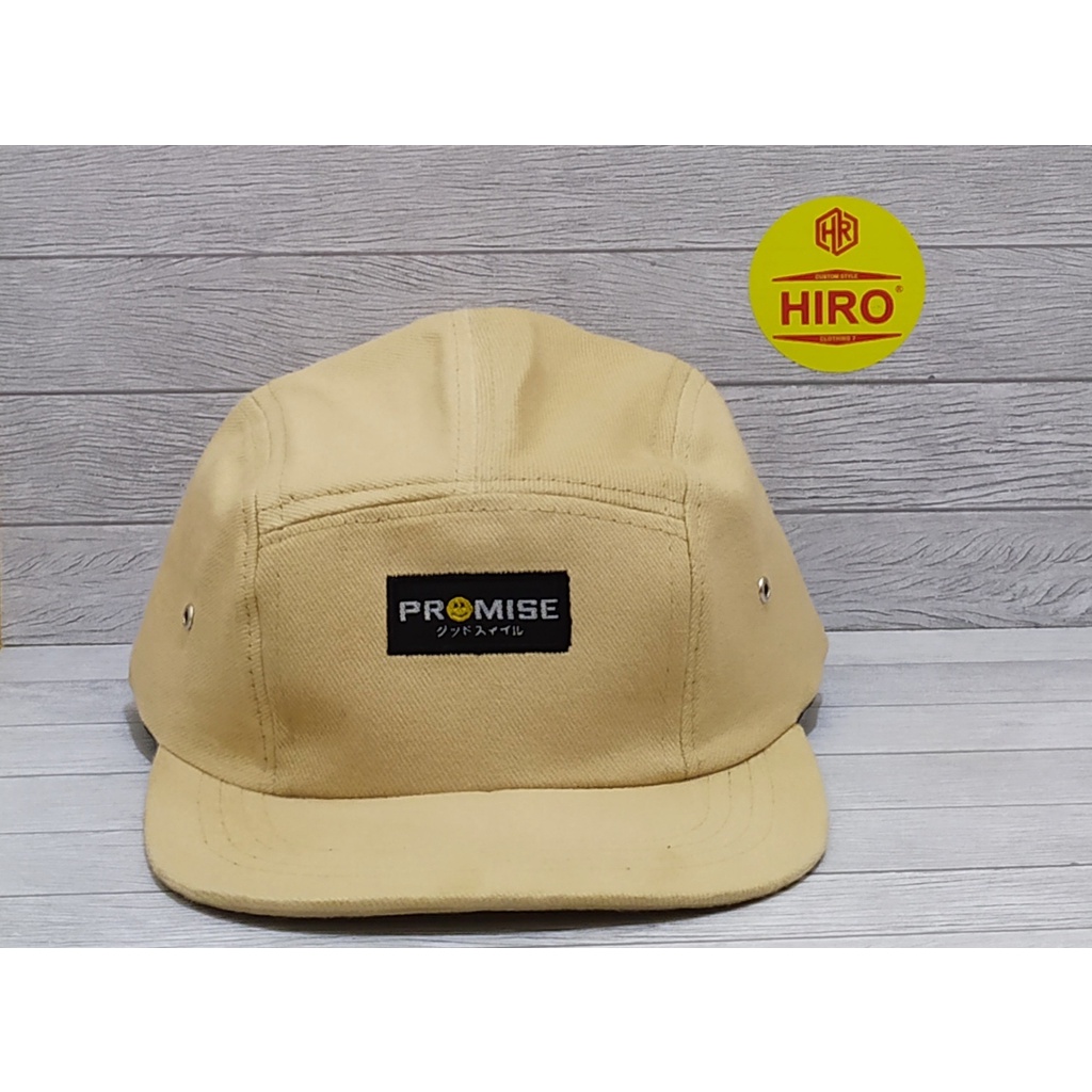 [COD]Topi Distro Pria/Topi Snapback Bordir Promise Hip-Hop New Model/Topi Lima Panel/Topi Keren