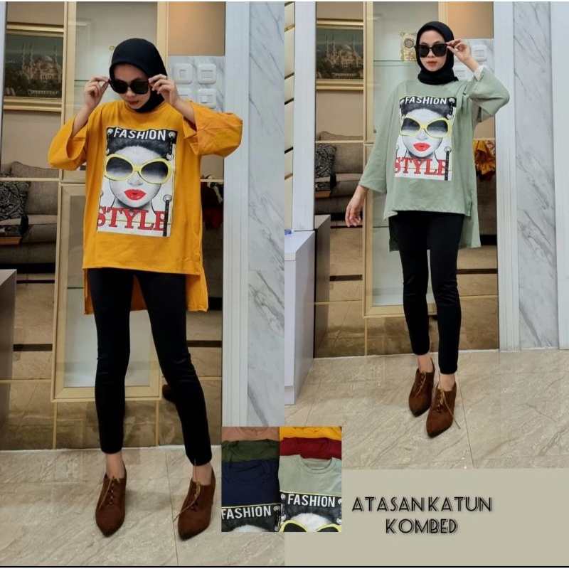 ATASAN WANITA/KAOS WANITA SABLON/MIDI KAOS VIRAL/KAOS TUNIK/OVERSIZE BLOUS