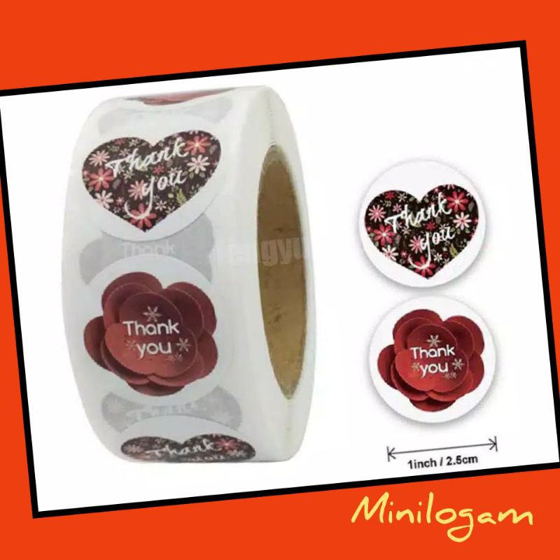 

STICKER THANK YOU , Stiker ucapan utk kotak kado,souvenir ,gift (utk 30 pcs)