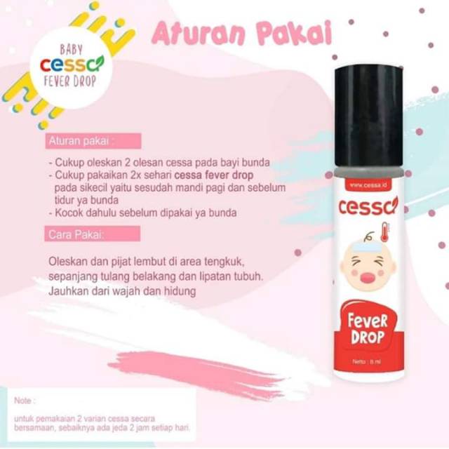 Cessa Fever Drop Cessa Merah Cessa Cough & Flu Cessa Biru Essential Oil