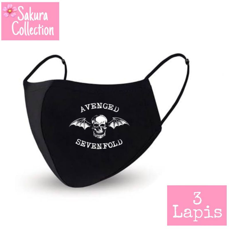 Masker Kain 3 Lapis - Avenged Sevenfold