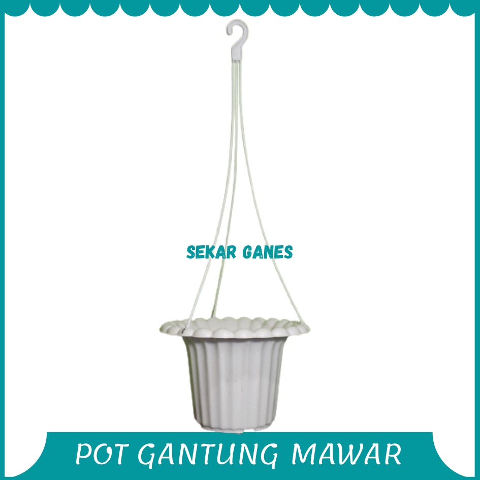 Pot Gantung 20 Putih