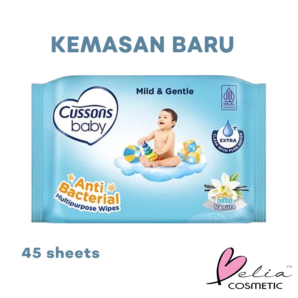 ❤ BELIA ❤ CUSSONS BABY Wipes | 45 Sheets 45's Sheet | Tisu basah | Tissue Bayi | Tissues | Mild &amp; Gentle | Soft &amp; Smooth | Fresh &amp; Nourish | Pure &amp; Gentle | Protect Care | Sensitive (✔BPOM)