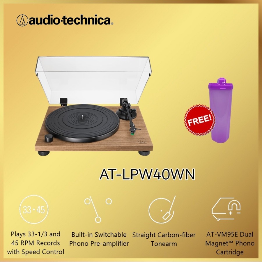 Audio Technica AT-LPW40WN Stereo Turntable LPW40 WN LPW 40 WN