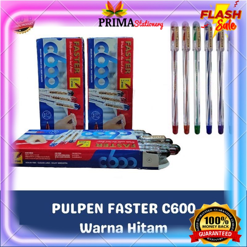 

Bolpen FASTER C 600 0,7mm Warna Hitam [ Pack ]