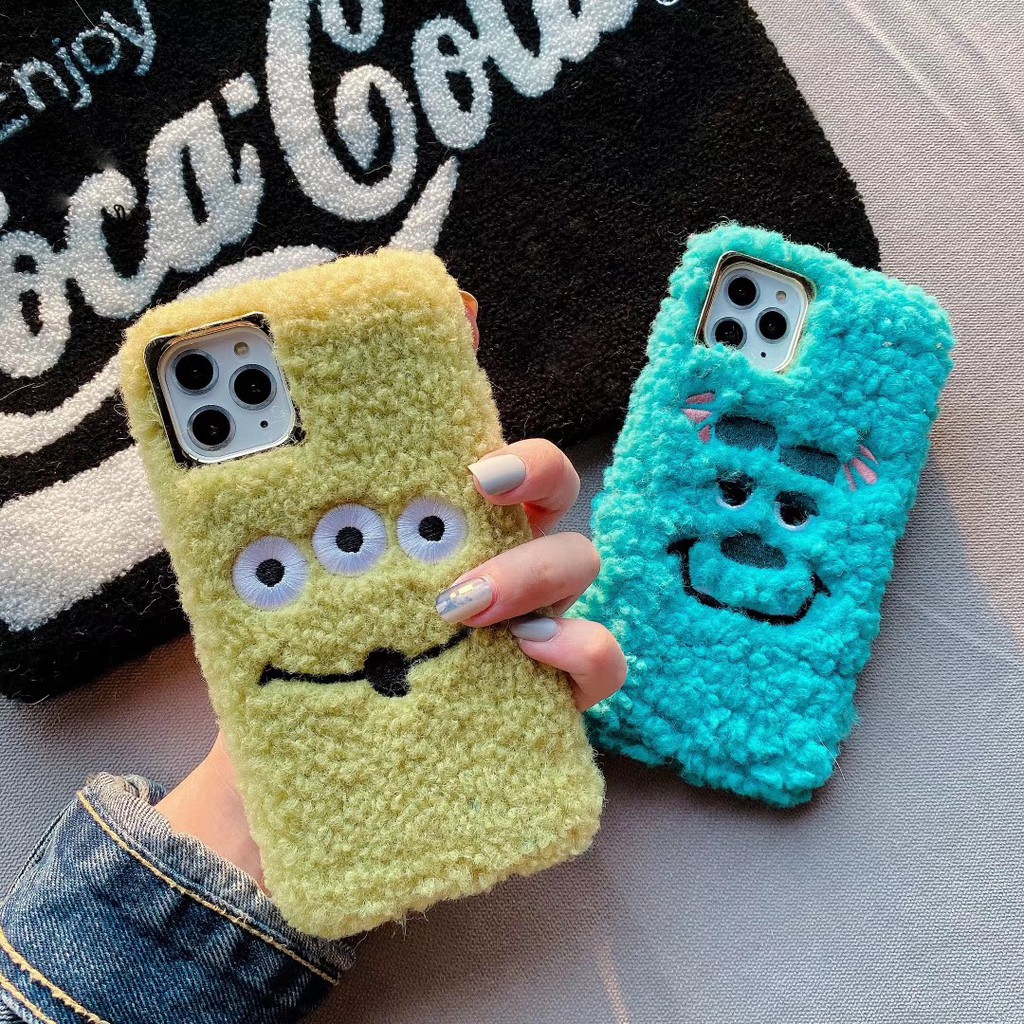 Casing IPhone 11 Pro X XR XS Max 7 8 Plus Gambar Kartun Warna Kuning Hijau Tema Musim Dingin