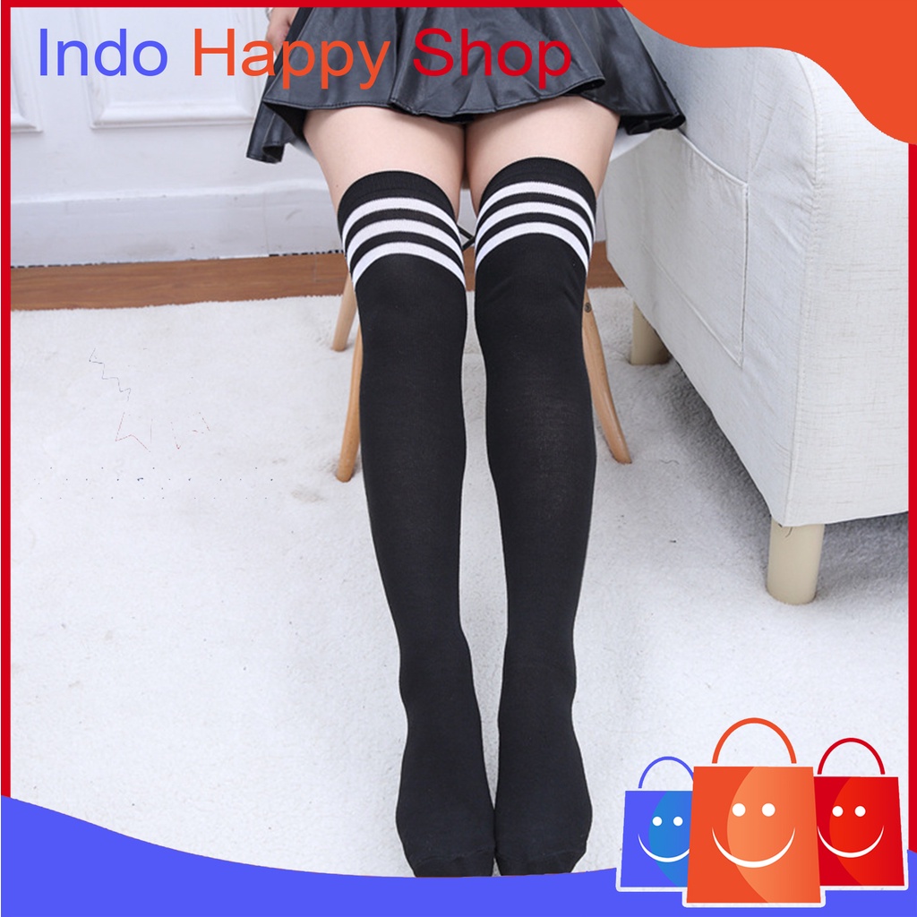⭐️𝐈𝐇𝐒 𝟑𝟓𝟔⭐️Kaos Kaki Wanita Panjang Sepaha Atas Lutut Over Knee Socks Fashion Korea