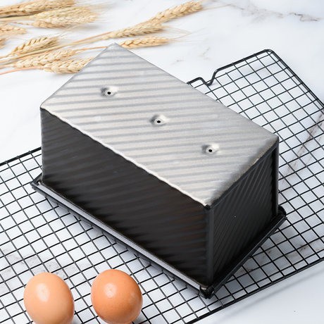 Sanneng SN2326 - 450gr Loaf Pan Low Sugar Bread Corrugated 19.6x10.6cm