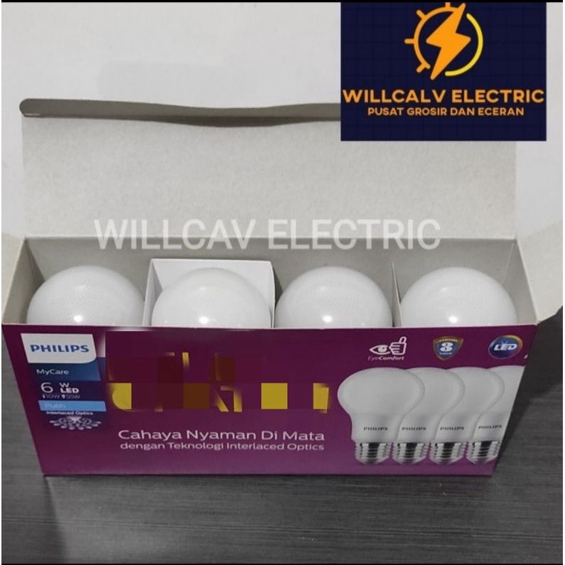 PHILIPS LED 6W 6 WATT / LAMPU PHILIPS LED 6W 6 WATT PACK HARGA 1 PC CAHAYA PUTIH