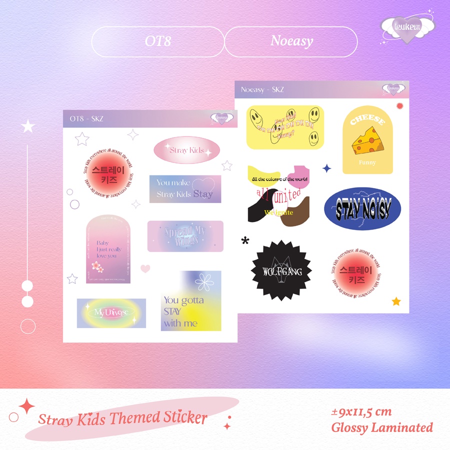 

Stray Kids Themed Stickers Sheet