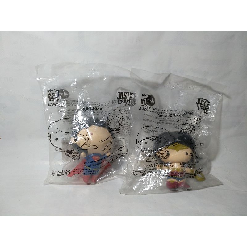 Superman Wonder Woman Justice League Chaki Kids KFC Toys Meal Rare DC Comics Clark Kent Superhero