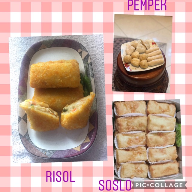 

pempek, risol dan sosis solo frozen food