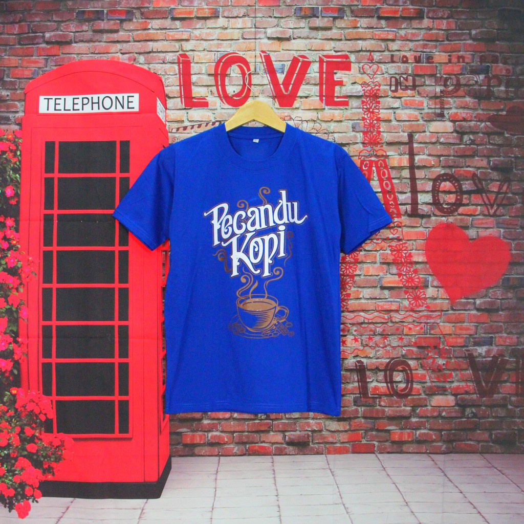 ( COD ) KAOS PRIA //PECANDU KOPI// KAOS DISTRO HITAM// PAKAIAN PRIA // KAOS MURAH