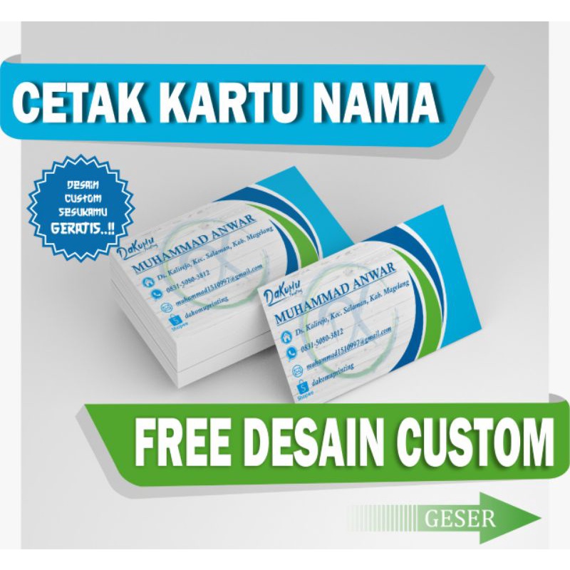 

CETAK KARTU NAMA, KARTU NAMA BISNIS 1 SISI FREE DESAIN CUSTOM