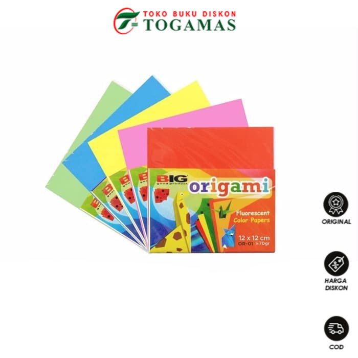 

READY STOCK !! KERTAS LIPAT ORIGAMI FLUOR BIG