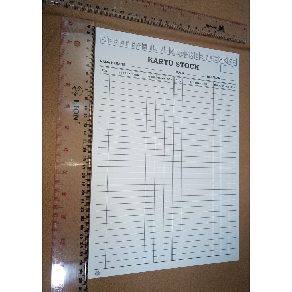 

Kartu Stock Stok Keluar Masuk Barang uk Besar A4 Portrait Tegak isi 100 Lembar READY STOCK