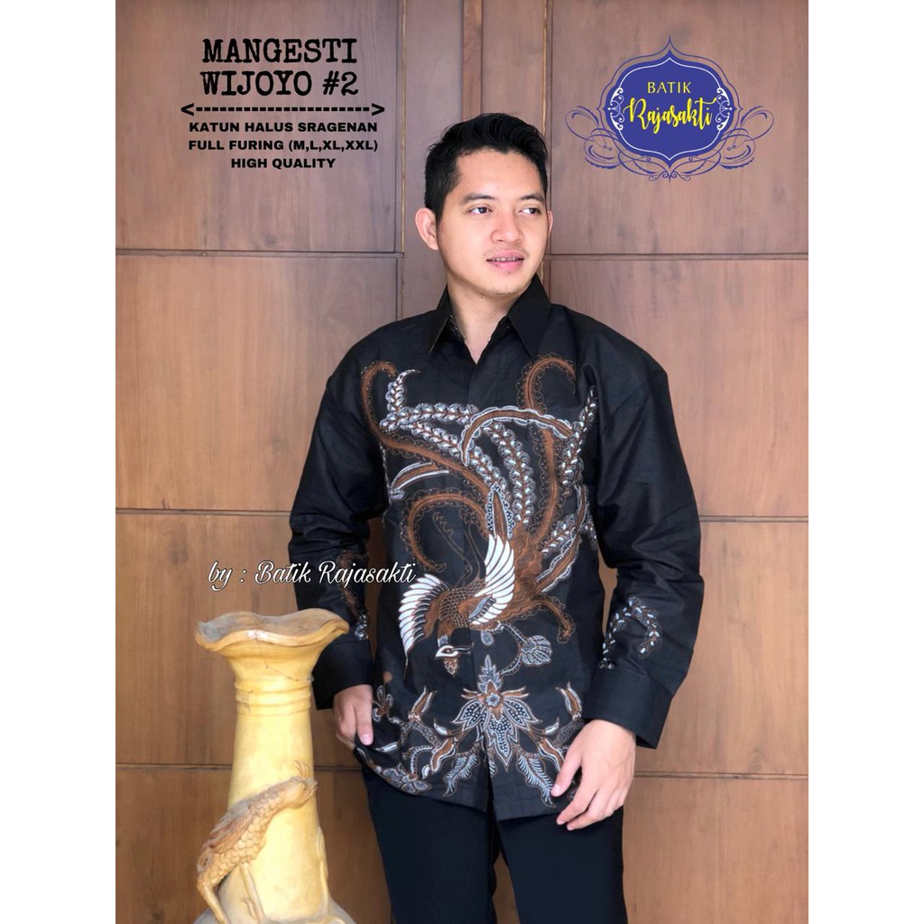 MANGESTI WIJOYO 2 Kemeja Batik Pria Lengan Panjang Katun Halus FULL FURING Rajasakti