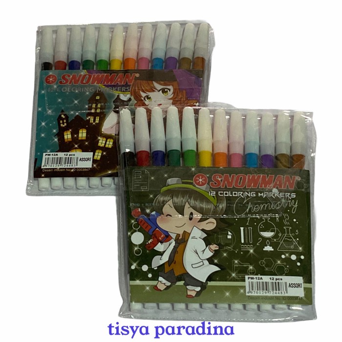 

Aman Spidol 12 Warna Merk Snowman Limited