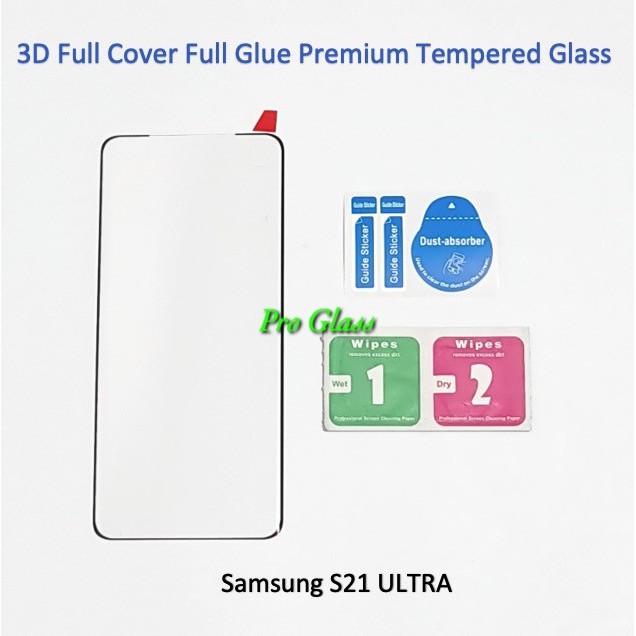 Samsung S21 S21 PLUS S21 ULTRA FLEXIBLE FULL COVER GLUE Tempered Glass