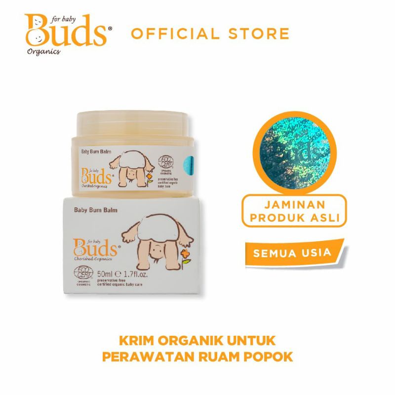 Buds Organics Baby Bum Balm - Lotion Atau Krim - Perawatan Ruam Popok