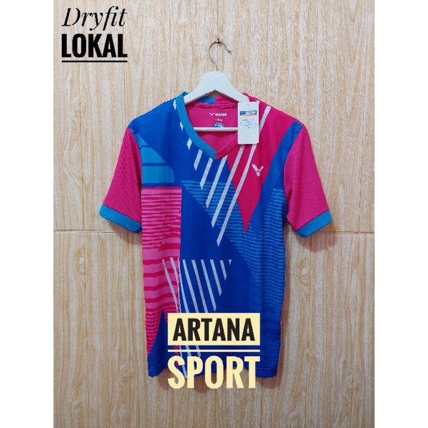 Jersey Badminton Victor Lokal V139 Kaos Baju Bulu Tangkis