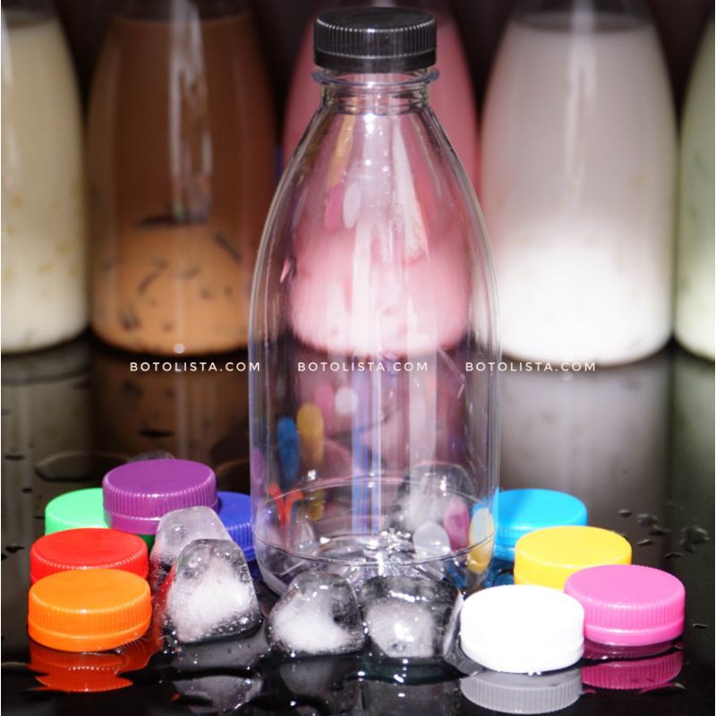 Botol Plastik Cantik 350ml - FREE KARDUS (isi 50pcs) Botol Minuman 350ml