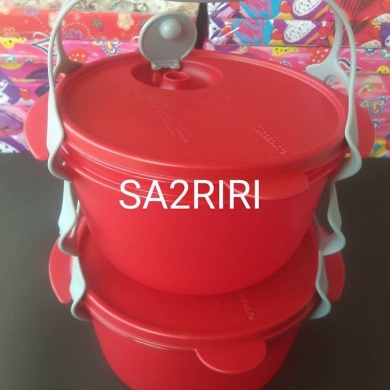 CATER BOWL TUPPERWARE / RANTANG TUPPERWARE / RANTANG SUSUN 2 & 1 COLANDER