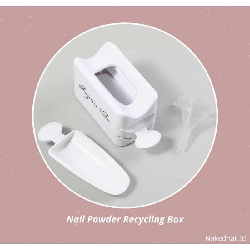 nail powder recycling box tempat powder / flakes  /box nail powder nail decoration nailart nail art