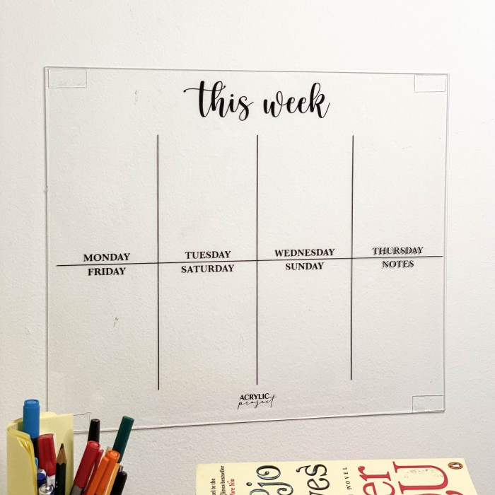 

Jual Acrylic Weekly Planner This Week Akrilik Trendi