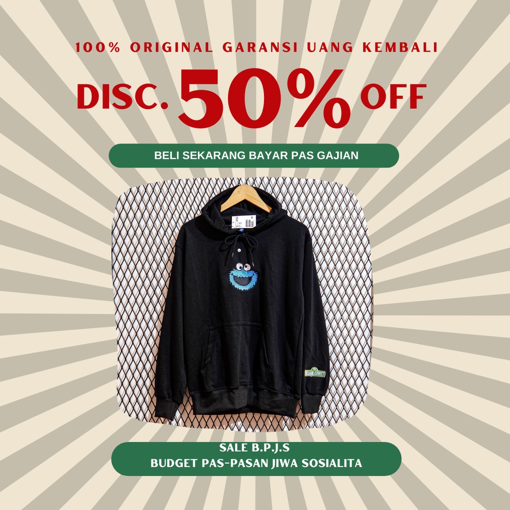 Hoodie H&M x sesame street / Sweater Hoodie Original 100%