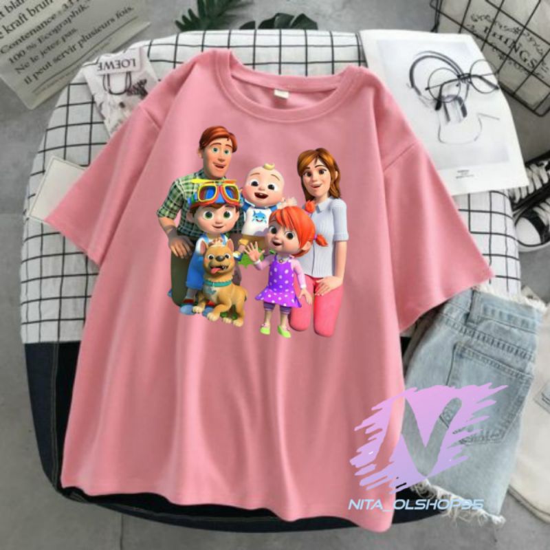 kaos anak cocomelon dan keluarga