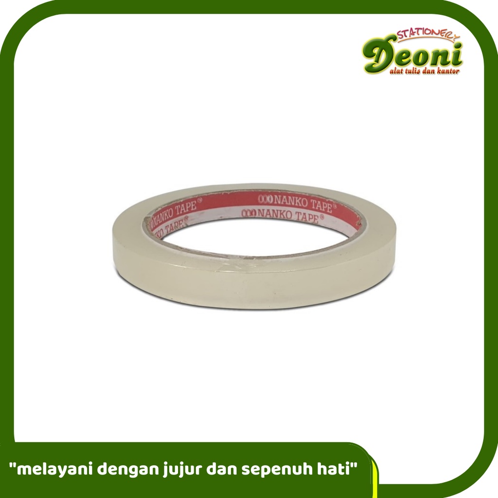 

NANKO Stationery Tape 12 mm x 65 Yard Bening Transparan