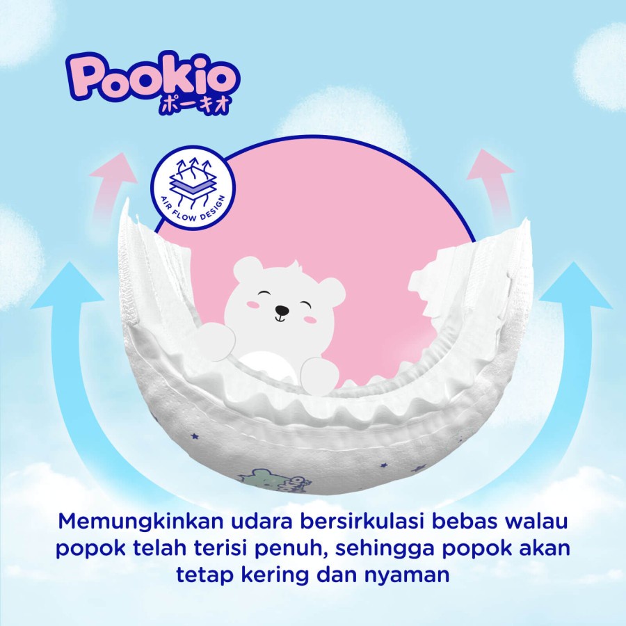 POOKIO Tape NB 38 Pcs Popok Bayi Diaper New Born Perekat NB38