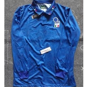 JERSEY ITALY WORLD CUP 1994 WC 94 ITALIA RETRO PILDUN 98 1998 ls LONGSLEEVE PANJANG BLOKECORE SKENA
