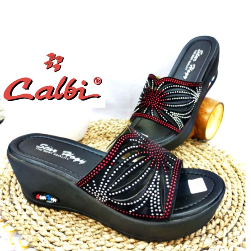 WEDGES CALBI HAK 5CM TERLARIS / SANDAL WEDGES WANITA