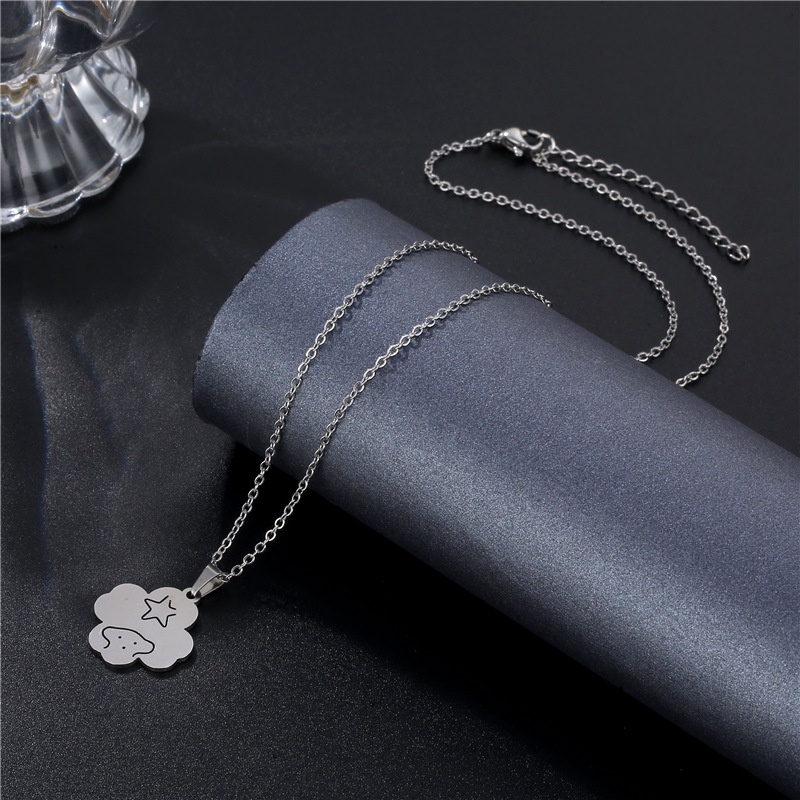 Populer stainless steel clover kalung untuk wanita pribadi Eropa dan Amerika fashion bear XINGX klav