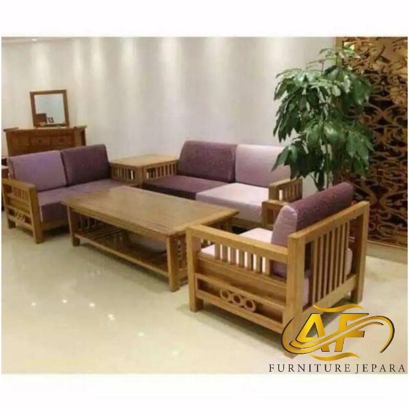 set kursi tamu minimalis moderen/kursi tamu mewah/kursi tamu castom kayu jati