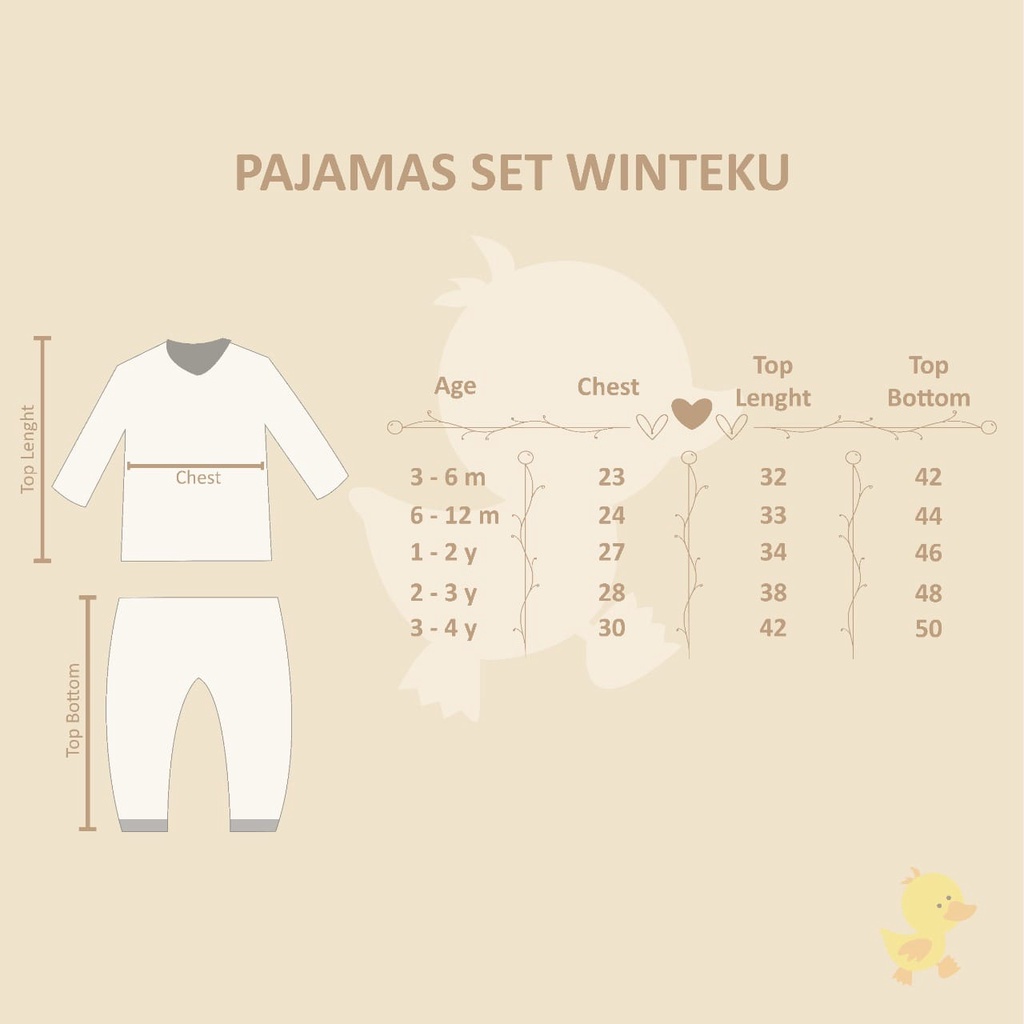 Pajamas Set Oblong Korea WInteku  - Setelan Oblong Panjang Boy Korea