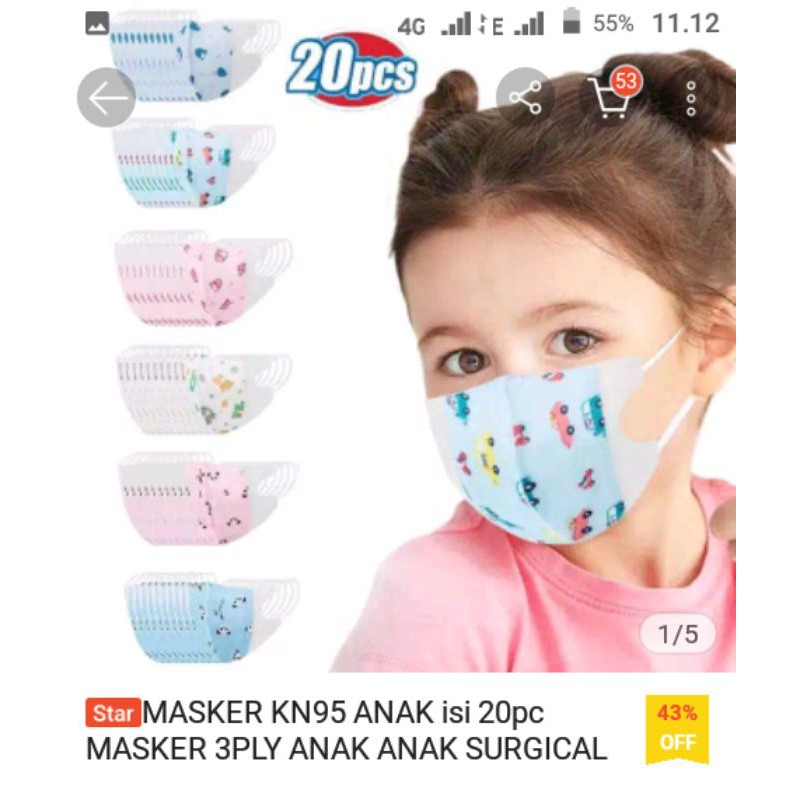 masker KN95 anak anak