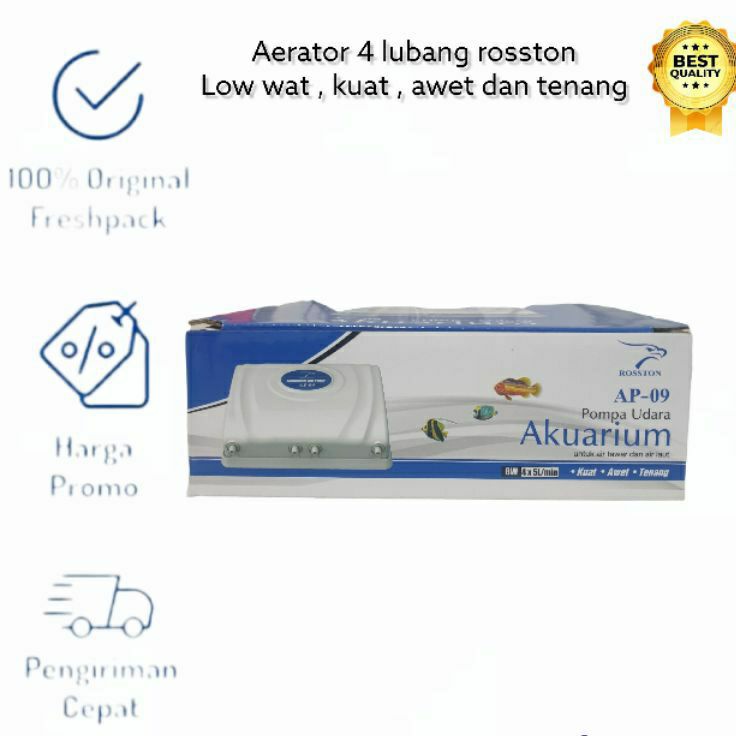 POMPA UDARA AIRPUMP AERATOR MARVIN / ROSSTON AP 09 4 LUBANG OUTPUT